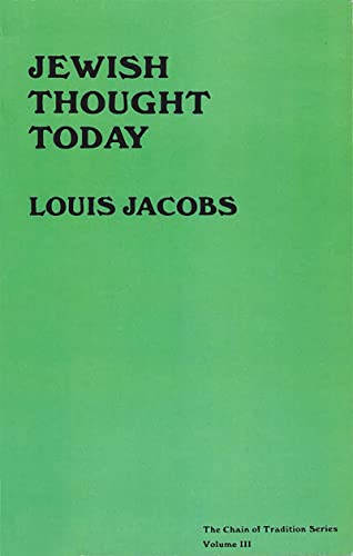 9780874410143: Jewish Thought Today: 3