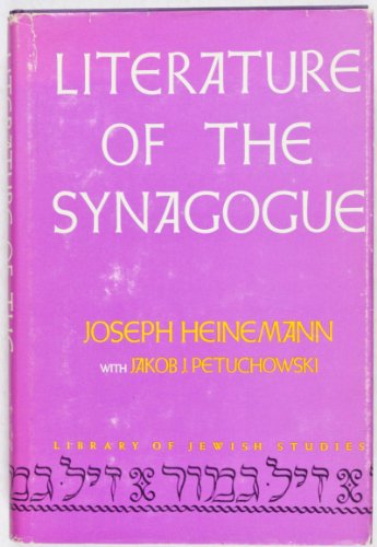 Beispielbild fr Literature of the Synagogue zum Verkauf von Better World Books