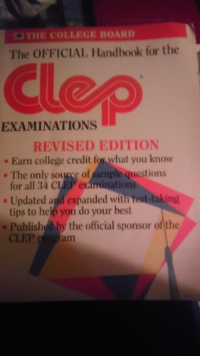 Stock image for The Official Handbook for the Clep Examinations (CLEP OFFICIAL STUDY GUIDE) for sale by HPB-Emerald