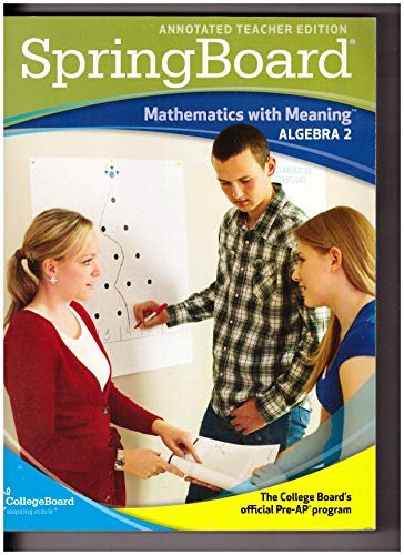 9780874478846: SpringBoard: Mathematics with Meaning, Algebra 2