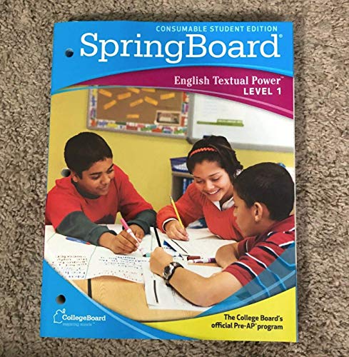 Stock image for SpringBoard English Textual Power Level 1 Annotated Teacher Edition for sale by ThriftBooks-Atlanta