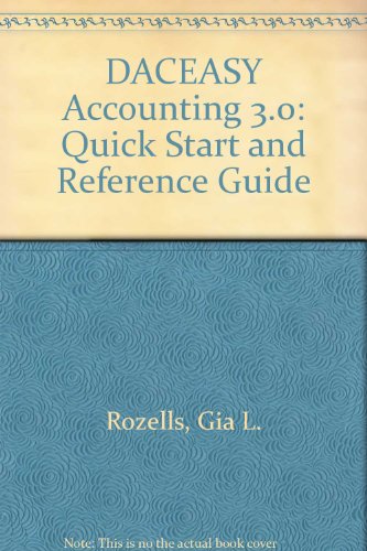 Beispielbild fr DAC Easy Accounting 3.0 Quick Start and Reference Guide zum Verkauf von Better World Books