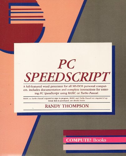 PC Speedscript (9780874551662) by Thompson, Randy