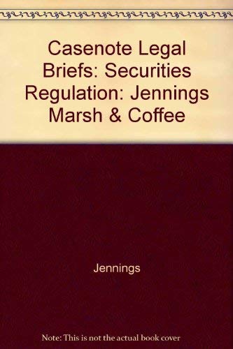 Stock image for Securities Regulation for sale by Alien Bindings