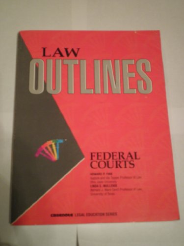 Imagen de archivo de Casenote Law Outlines Vol. 5400 : Federal Jurisiction (Courts) a la venta por Better World Books