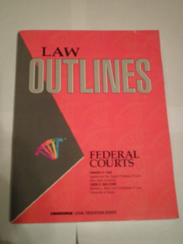 Stock image for Casenote Law Outlines Vol. 5400 : Federal Jurisiction (Courts) for sale by Better World Books