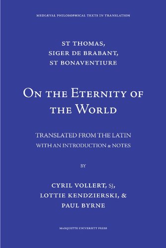Stock image for On the Eternity of the World [De Aeternitate Mundi] (Medieval Philosophical Texts in Translation, No. 16) for sale by Wonder Book