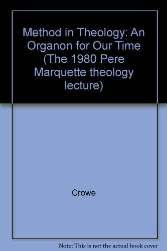 Stock image for Method in Theology : An Organon for Our Time for sale by Better World Books