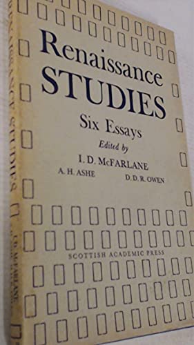 Stock image for Renaissance Studies: Six essays for sale by BookMarx Bookstore