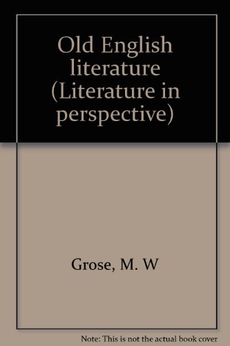 9780874711370: Old English literature (Literature in perspective)