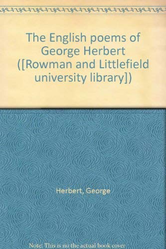 Imagen de archivo de The English Poems of George Herbert a la venta por Book Express (NZ)