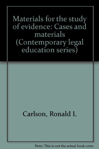 Imagen de archivo de Materials for the Study of Evidence: Cases and Materials a la venta por Book ReViews