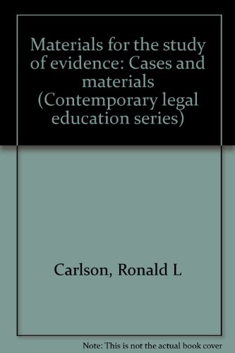 Stock image for Materials for the Study of Evidence: Cases and Materials for sale by Book ReViews