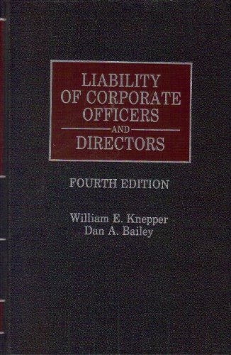 Beispielbild fr Liability of Corporate Officers and Directors with 1991 Cumulative Supplement zum Verkauf von Better World Books