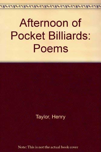 Beispielbild fr Afternoon of Pocket Billiards: Poems zum Verkauf von Wonder Book
