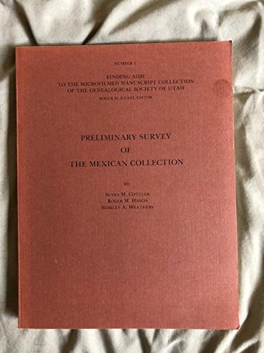 Stock image for Preliminary Survey Of The Mexican Collection [with Supplement] for sale by Willis Monie-Books, ABAA