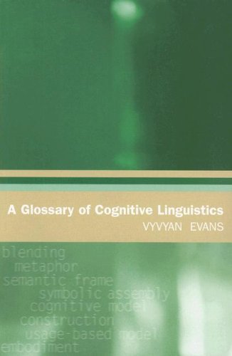9780874809145: A Glossary of Cognitive Linguistics