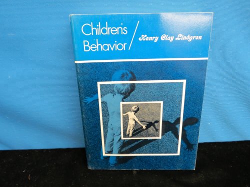 Stock image for Children's Behavior : An Introduction to Research Studies for sale by Better World Books