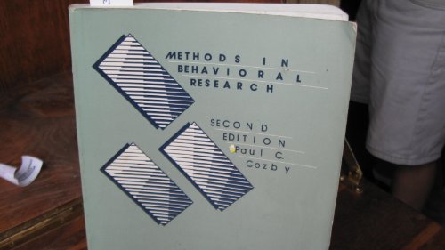 Stock image for Methods in Behavioral Research for sale by Idaho Youth Ranch Books