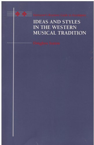 Beispielbild fr Ideas of Styles in the Western Musical Tradition, Instructor's Manual zum Verkauf von Better World Books: West