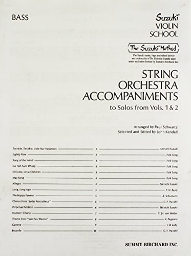 9780874873238: String Orchestra Accompaniments to Solos from Volumes 1 & 2: Bass