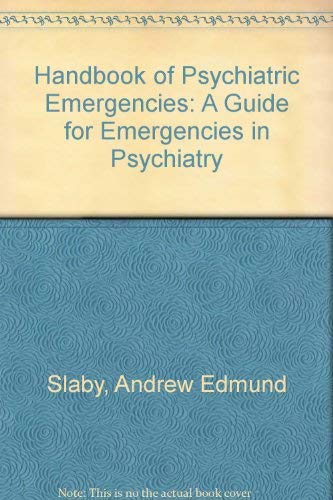 Beispielbild fr The Handbook of Psychiatric Emergencies zum Verkauf von UHR Books