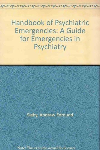 Imagen de archivo de Handbook of Psychiatric Emergencies a la venta por Better World Books