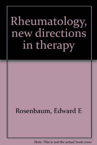 Beispielbild fr Rheumatology, new directions in therapy zum Verkauf von BookHolders