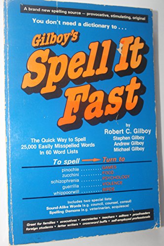 Beispielbild fr Gilboy's Spell it fast zum Verkauf von Wonder Book