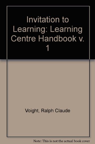 Stock image for Invitation to Learning Vol. 1 : The Learning Center Handbook for sale by Better World Books