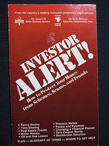 Investor Alert: How to Protect Your Money from Schemes, Scams, and Frauds (9780875022314) by Cross, Wilbur