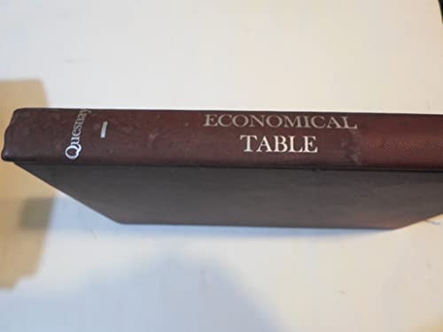 Beispielbild fr The Economical Table [Tableau Economique]. zum Verkauf von John M. Gram