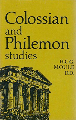 Imagen de archivo de Colossian and Philemon Studies a la venta por Midtown Scholar Bookstore