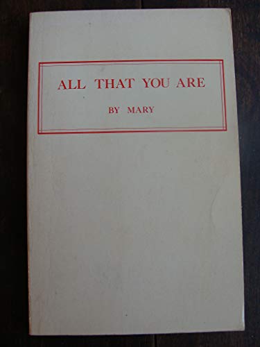 Stock image for All That You Are for sale by Ergodebooks