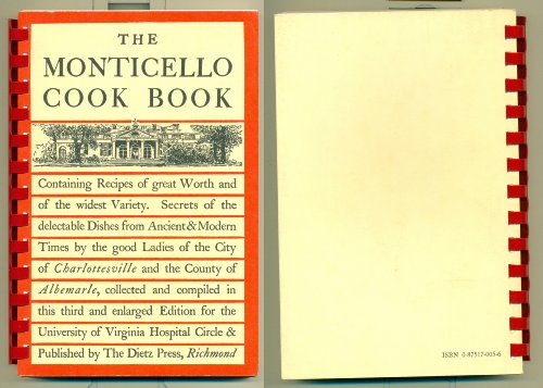 Imagen de archivo de The Monticello Cook Book a la venta por ThriftBooks-Atlanta