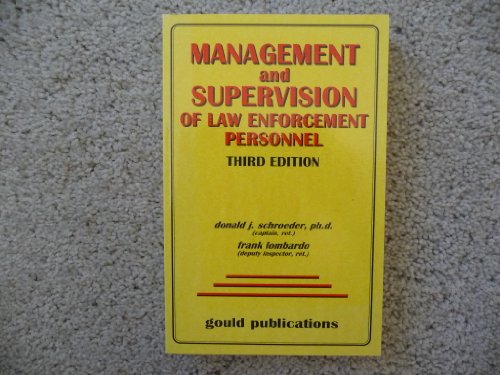 Stock image for Management and Supervision of Law Enforcement Personnel for sale by Better World Books