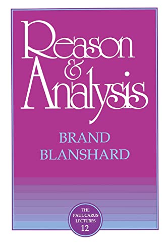 Beispielbild fr Reason & Analysis (Paul Carus Lectures) zum Verkauf von SecondSale