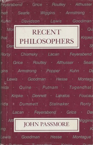 9780875484488: Recent Philosophers
