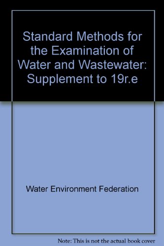 9780875532295: Standard Methods for the Examination of Water and Wastewater (Supplement)