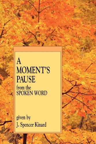 Beispielbild fr A moment's pause: From the Spoken word zum Verkauf von Anderson Book