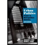 Beispielbild fr Urban Politics: Power in Metropolitan America zum Verkauf von SecondSale