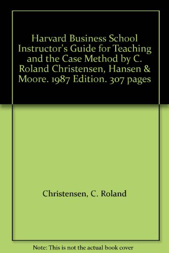 Stock image for Teaching and the Case Method for sale by HPB-Red