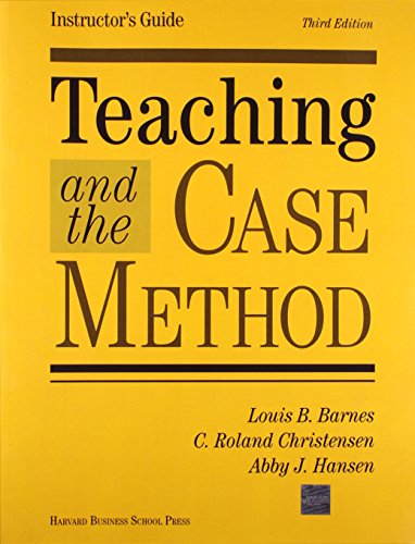 Beispielbild fr Teaching and Case Method zum Verkauf von Better World Books