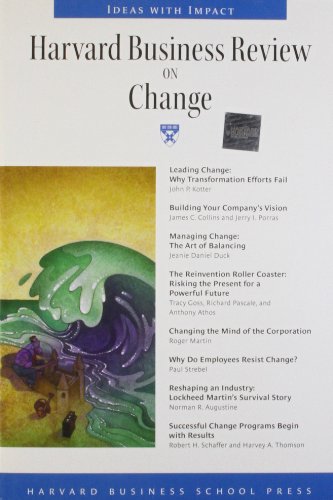 Beispielbild fr Harvard Business Review on Change (Harvard Business Review Paperback Series) zum Verkauf von SecondSale