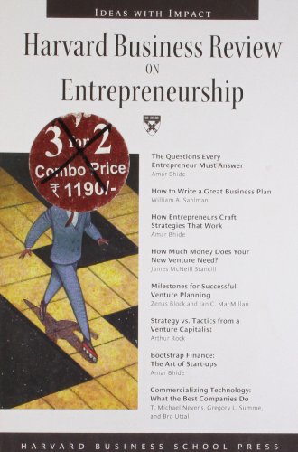 Stock image for Harvard Business Review on Entrepreneurship for sale by Better World Books: West