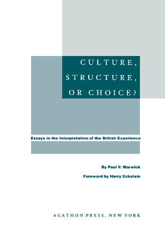 Beispielbild fr Culture, Structure, or Choice?: Essays in the Interpretation of the British Experience zum Verkauf von Midtown Scholar Bookstore