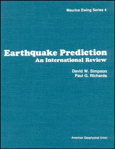 Stock image for Earthquake Prediction : An International Review for sale by Better World Books