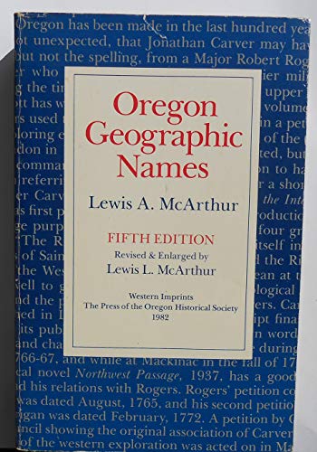 Beispielbild fr Oregon geographic names zum Verkauf von Books Unplugged