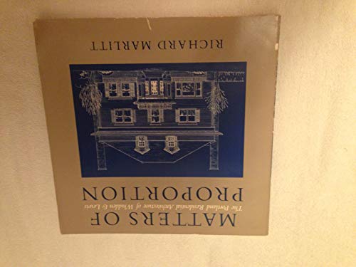 Beispielbild fr Matters of Proportion: The Portland Residential Architecture of Whidden & Lewis zum Verkauf von Gulf Coast Books