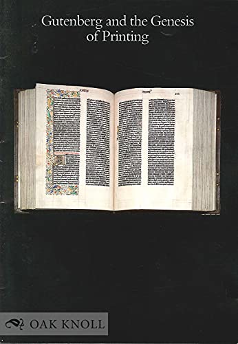 Gutenberg and the Genesis of Printing (9780875981024) by Pierpont Morgan Library; Fletcher, H. George